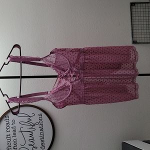 NWOT Pink Plus Size Heartbreakers Babydoll Set